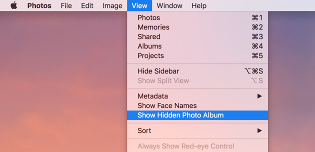 How to hide and unhide photo album manually
