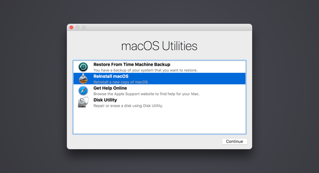 internet restore of os for mac