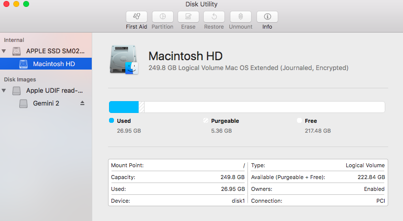 mac hard drive test utility