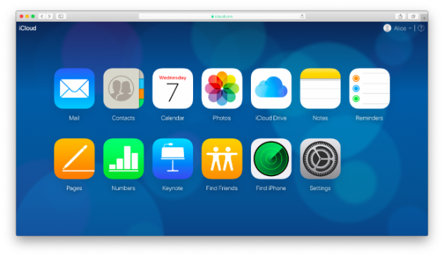 Screenshot: iCloud, the native cloud photo storage for Apple users