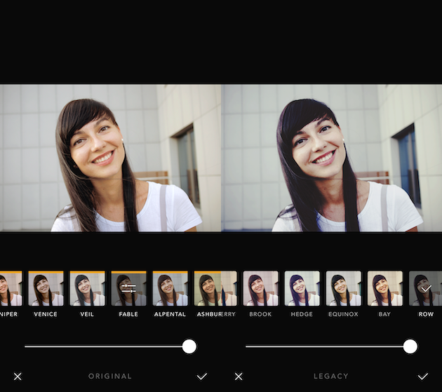 Screenshots of Afterlight 2, the best filter app for selfies