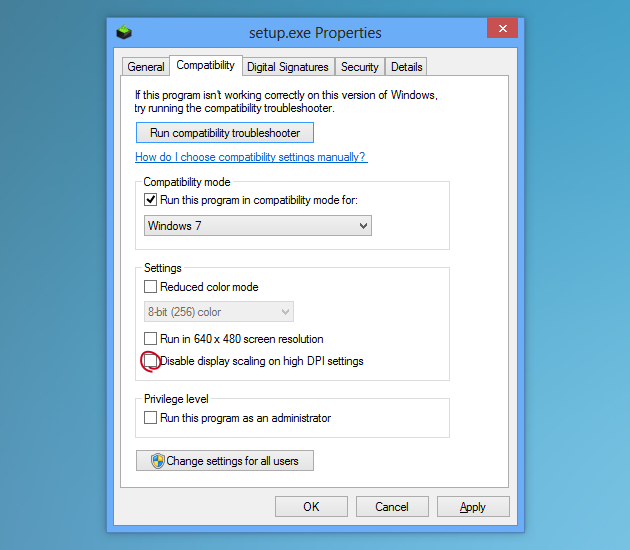 How to sharpen blurry text in Win8