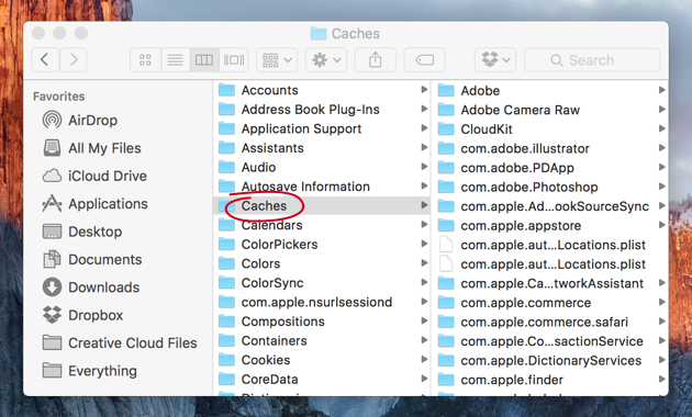 How to clear caches on El Capitan
