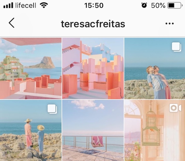 An example of an Instagram theme