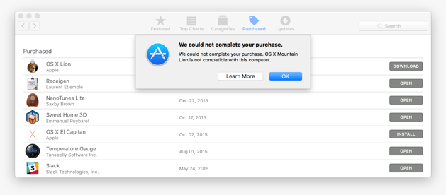 os x el capitan download for an older mac