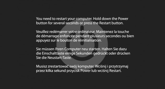 mac shutdown message