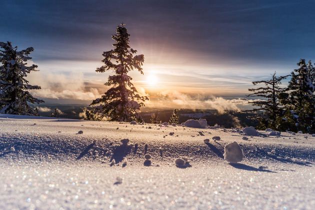 Landscape photography: A snowy landscape