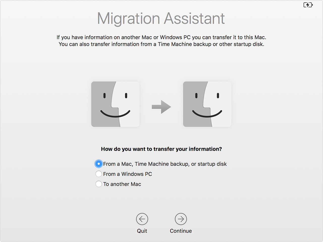 migration assistant mac to mac usb
