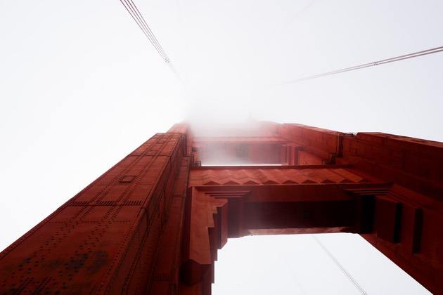 Photography tip: Try different angles. Photo of a bridge from an unusual angle.