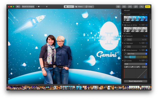 Screenshot of Photos, Mac's free native image editor