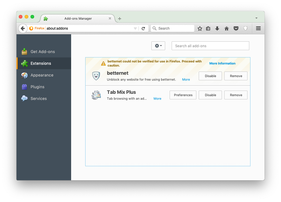 how to install addons in firefox for mac