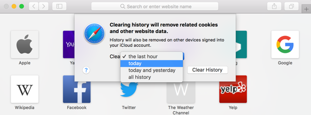 clear cache on a mac book on safari