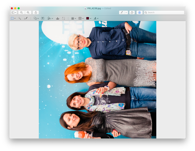 Rotating a picture on Mac with Preview: Screenshot