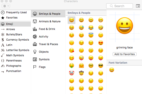 emoticon keyboard mac