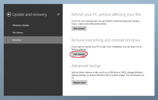 Remove everything and reinstall Windows