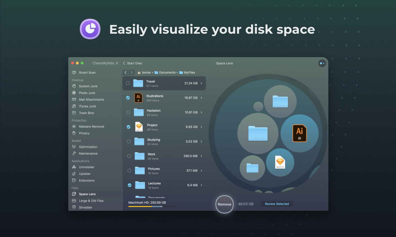 visualize your disk space