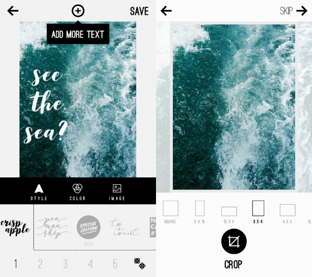 Check out Word Swag, an app with Insta fonts